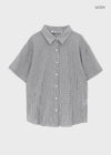 [MADE] Snetch Seersucker Check Short-Sleeve Shirt
