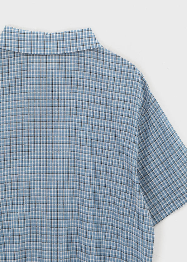 [MADE] Snetch Seersucker Check Short-Sleeve Shirt