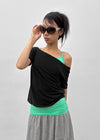 [MADE] Selni Off-Shoulder Short-Sleeve Tee (Set Available)