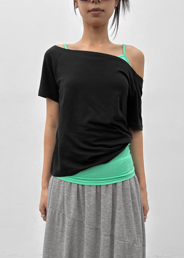 [MADE] Selni Off-Shoulder Short-Sleeve Tee (Set Available)