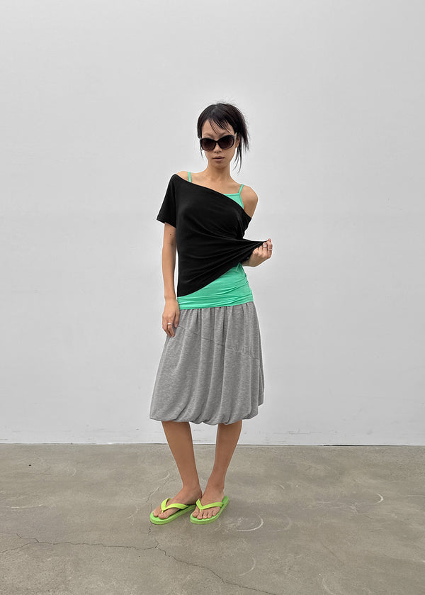 [MADE] Selni Off-Shoulder Short-Sleeve Tee (Set Available)