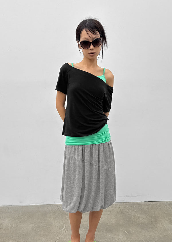 [MADE] Selni Off-Shoulder Short-Sleeve Tee (Set Available)