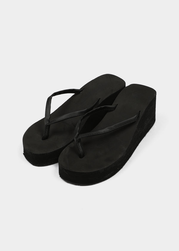 Clumming Wedge Platform Flip-flops