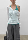 Rotine Henley Neck Long-sleeve Hoodie