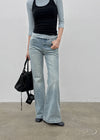 Delia Wide Bootcut Denim Pants