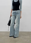Delia Wide Bootcut Denim Pants