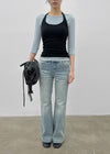 Delia Wide Bootcut Denim Pants