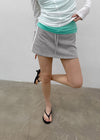 Ben El Low-Waist Line Banding Mini Skirt