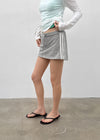 Ben El Low-Waist Line Banding Mini Skirt