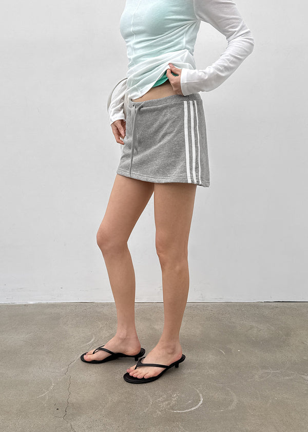 Ben El Low-Waist Line Banding Mini Skirt