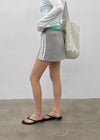 Ben El Low-Waist Line Banding Mini Skirt