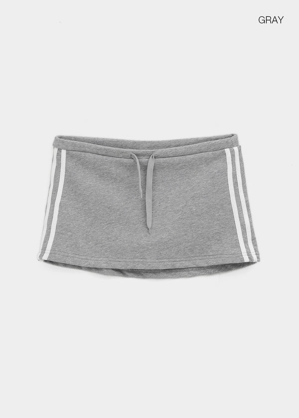 Ben El Low-Waist Line Banding Mini Skirt