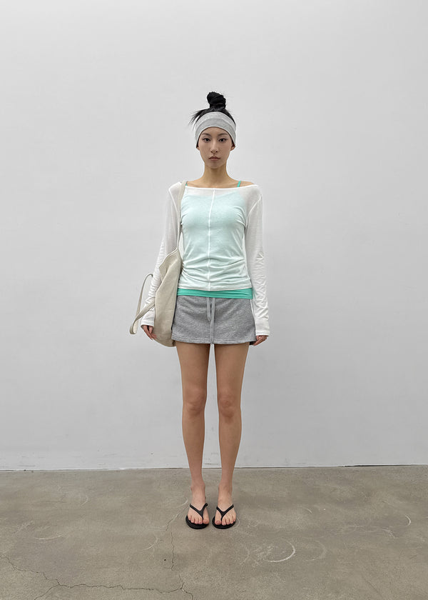 [MADE] Baemy Tencel Panel Long Sleeve Top