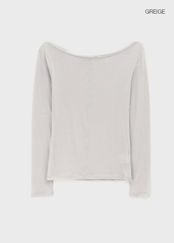 [MADE] Baemy Tencel Panel Long Sleeve Top