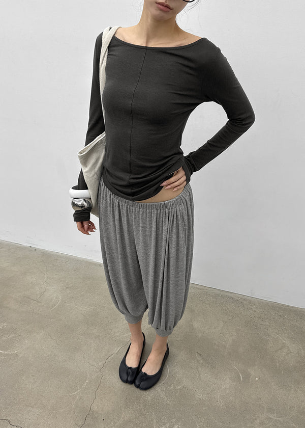 [MADE] Baemy Tencel Panel Long Sleeve Top