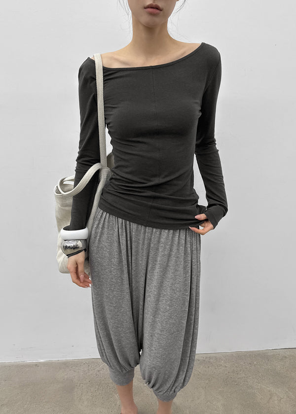 [MADE] Baemy Tencel Panel Long Sleeve Top