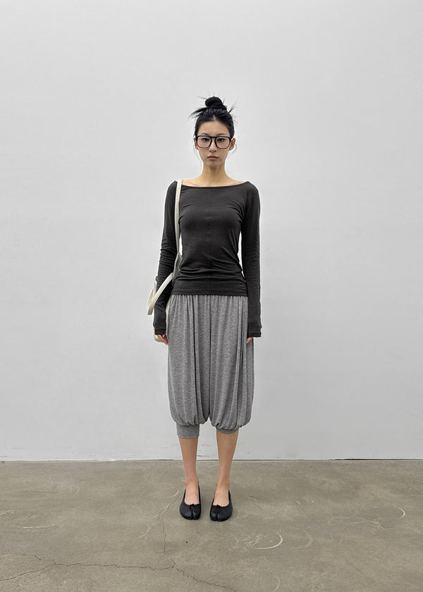 [MADE] Baemy Tencel Panel Long Sleeve Top