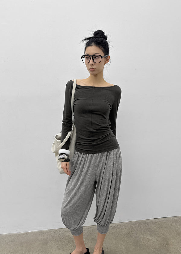 [MADE] Baemy Tencel Panel Long Sleeve Top