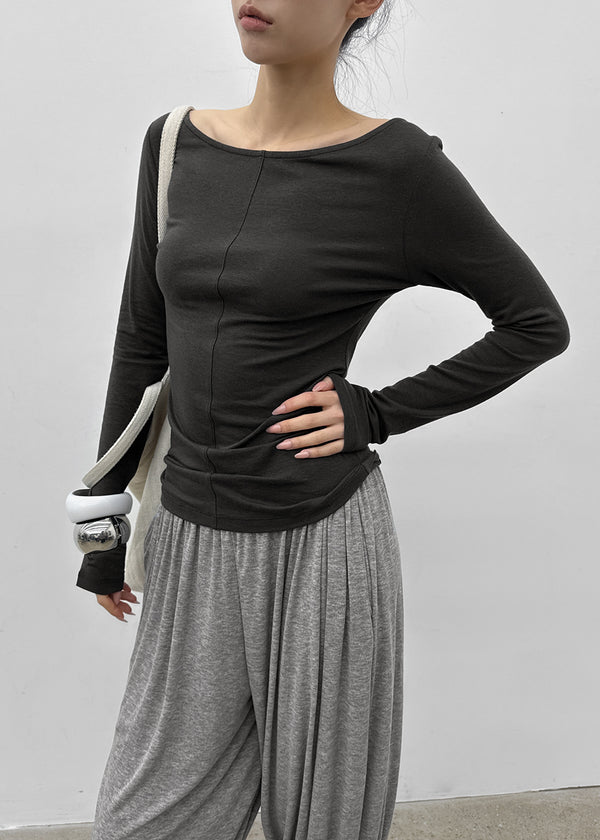 [MADE] Baemy Tencel Panel Long Sleeve Top