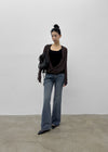 [MADE] Cameli Low-Waist Bootcut Denim Pants