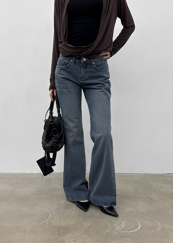 [MADE] Cameli Low-Waist Bootcut Denim Pants