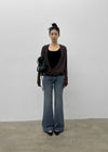 [MADE] Cameli Low-Waist Bootcut Denim Pants