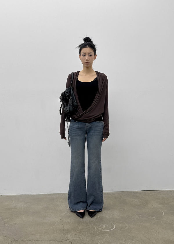 [MADE] Cameli Low-Waist Bootcut Denim Pants