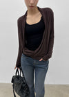 Muav Shirred Wrap Long Sleeve Tee