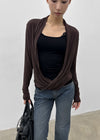 Muav Shirred Wrap Long Sleeve Tee