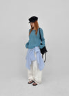 Shankum Back-point Wide Cotton Pants