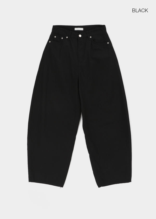 Shankum Back-point Wide Cotton Pants