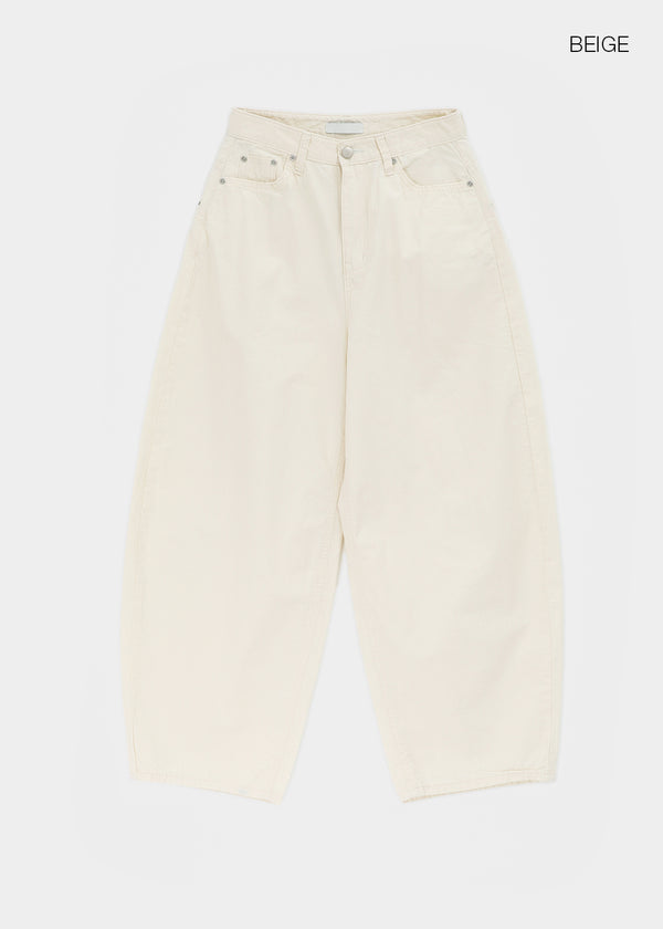 Shankum Back-point Wide Cotton Pants