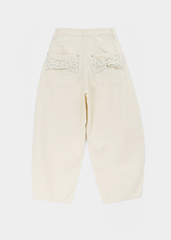 Shankum Back-point Wide Cotton Pants