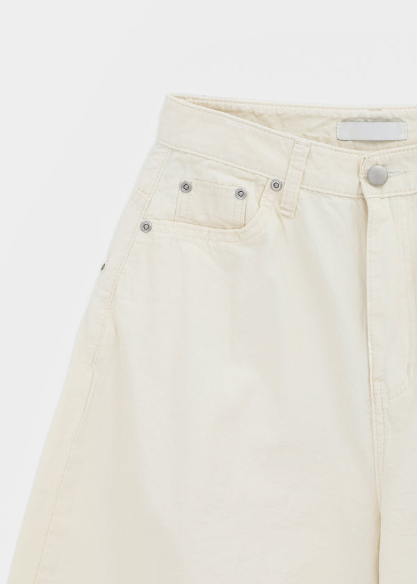Shankum Back-point Wide Cotton Pants
