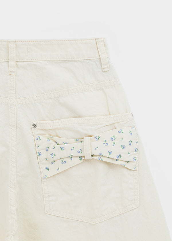 Shankum Back-point Wide Cotton Pants