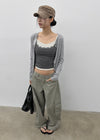 Ruav Button Round Cardigan