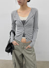 Ruav Button Round Cardigan
