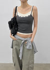 Abelve Lace Layered Sleeveless (Built-in Cap)