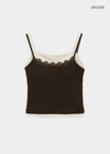 Abelve Lace Layered Sleeveless (Built-in Cap)