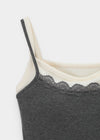 Abelve Lace Layered Sleeveless (Built-in Cap)