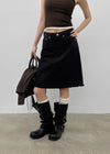 Onetic Cutting Cotton Midi Skirt
