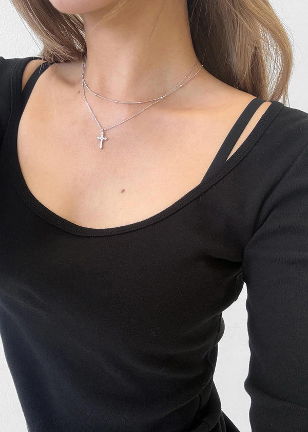 Rondelmo Layered Cross Necklace