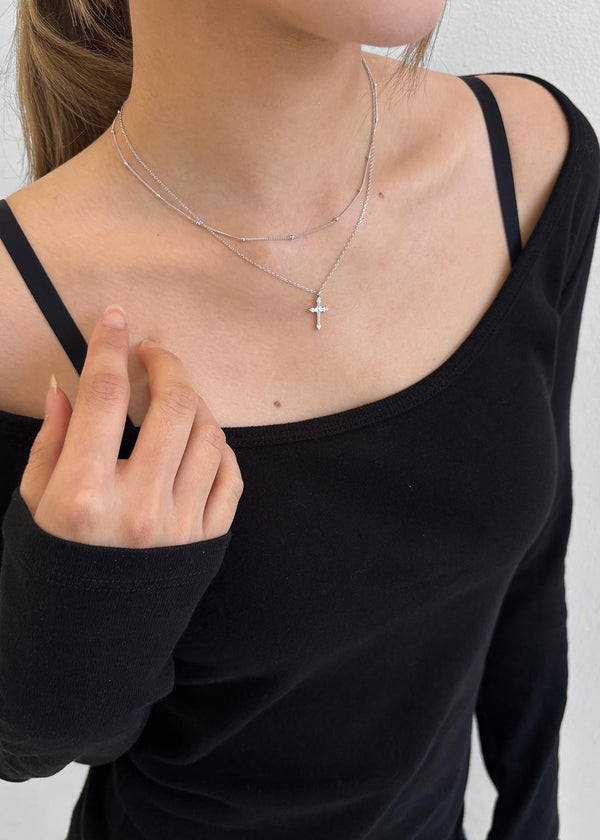 Rondelmo Layered Cross Necklace