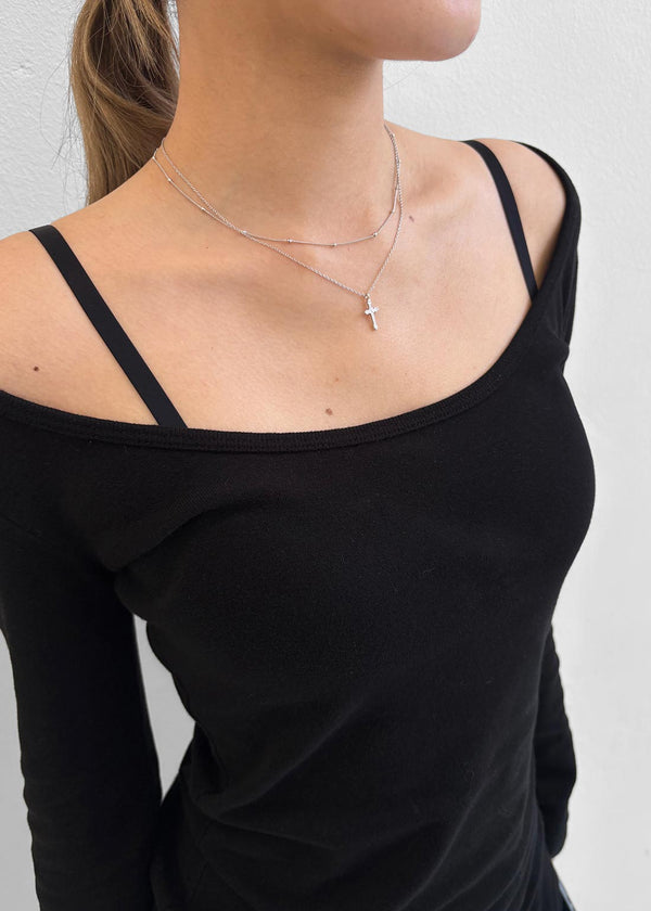 Rondelmo Layered Cross Necklace