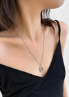 Mansion Silver Pendant Drop Necklace