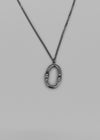 Mansion Silver Pendant Drop Necklace