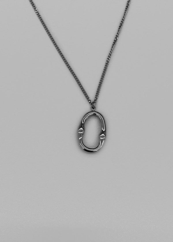 Mansion Silver Pendant Drop Necklace