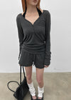 Rotine Henley Neck Long-sleeve Hoodie