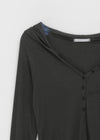 Rotine Henley Neck Long-sleeve Hoodie