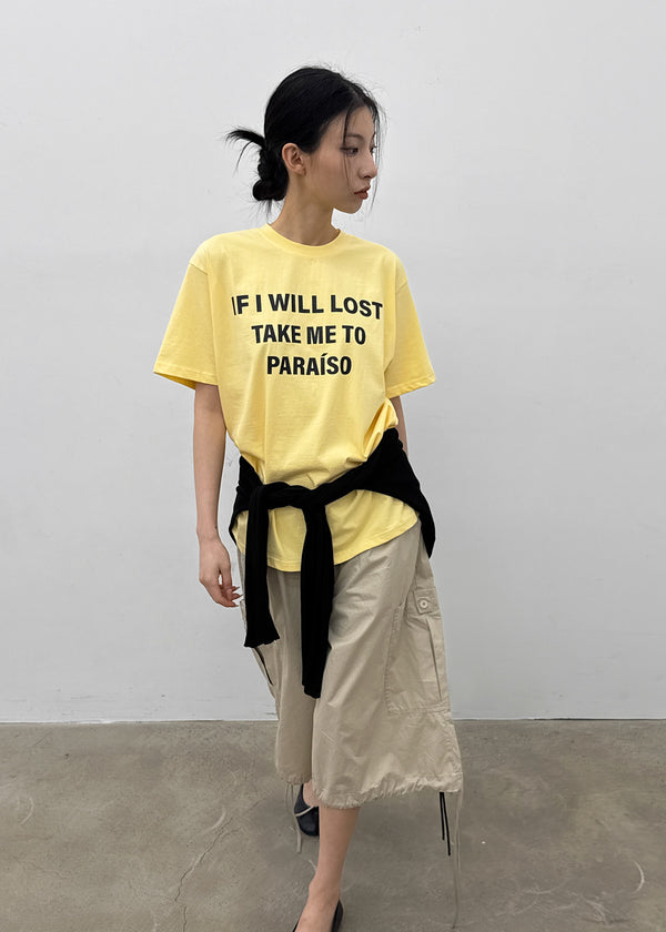Sindella Loose Fit Printed Short Sleeve T-shirt